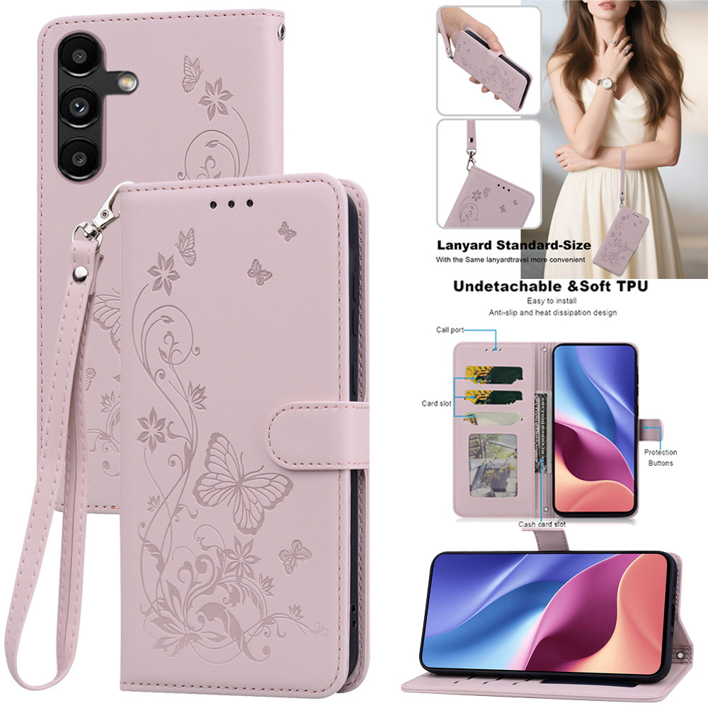 Carteira De Couro Flip Caso De Telefone Para Samsung Galaxy A56 A36 A26 A16 A06 A55 A35 A25 A15 A05 A05S A54 A14 A13 5G 