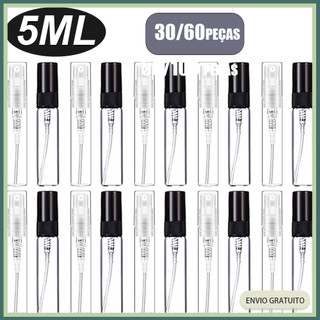 30/60x Perfume Sub-engarrafamento 5ml Frasco de Spray de vidro Garrafa portátil de viagem