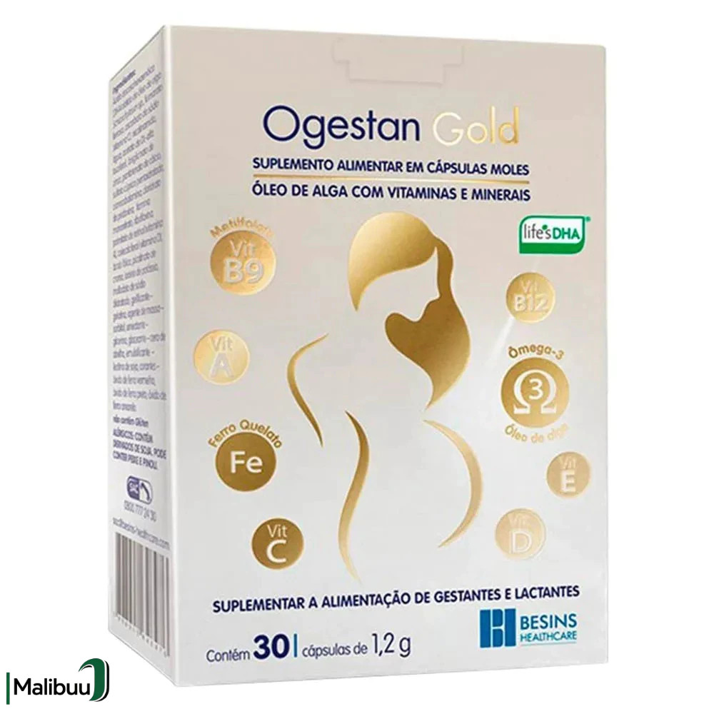 Ogestan Gold Suplemento C/30cps Vitaminas E Minerais