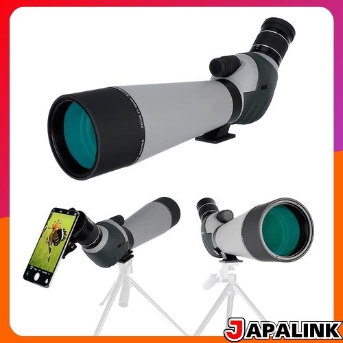 Telescópio Ohhunt, 20-60X80, Fieldscope, Monocular, Riflescope, Alta Ampliação, Lente Telefoto para Smartphone, Luneta 