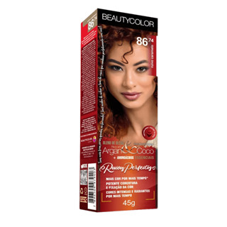 Coloração Beauty Color Ruivos Perfeitos 86.74 Ruivo Caramelo em Oferta na Shopee