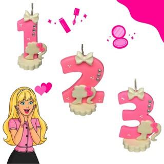 Vela Barbie  Menina Biscuit Porcelana Fria Vela Bolo de Aniversario Topo Bolo em Oferta na Shopee