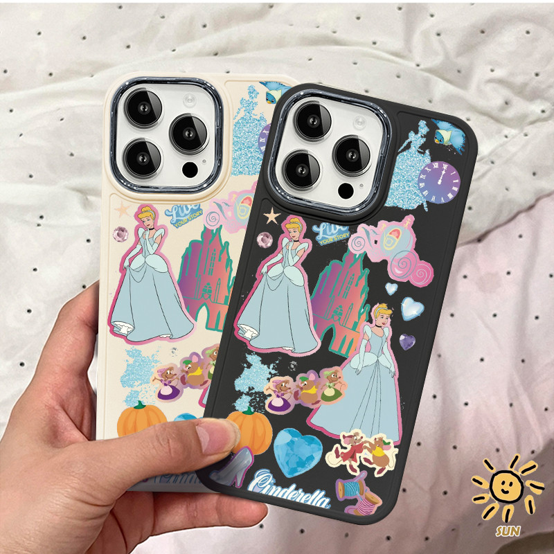 Capa Macia Para iPhone15 14 13 12 11 pro MAX iPhone 6 7 8 6s XS XR Plus Disney Cinderela