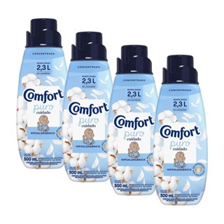 Kit 4 Amaciantes Comfort Concentrado Puro Cuidado 500ml em Oferta na Shopee