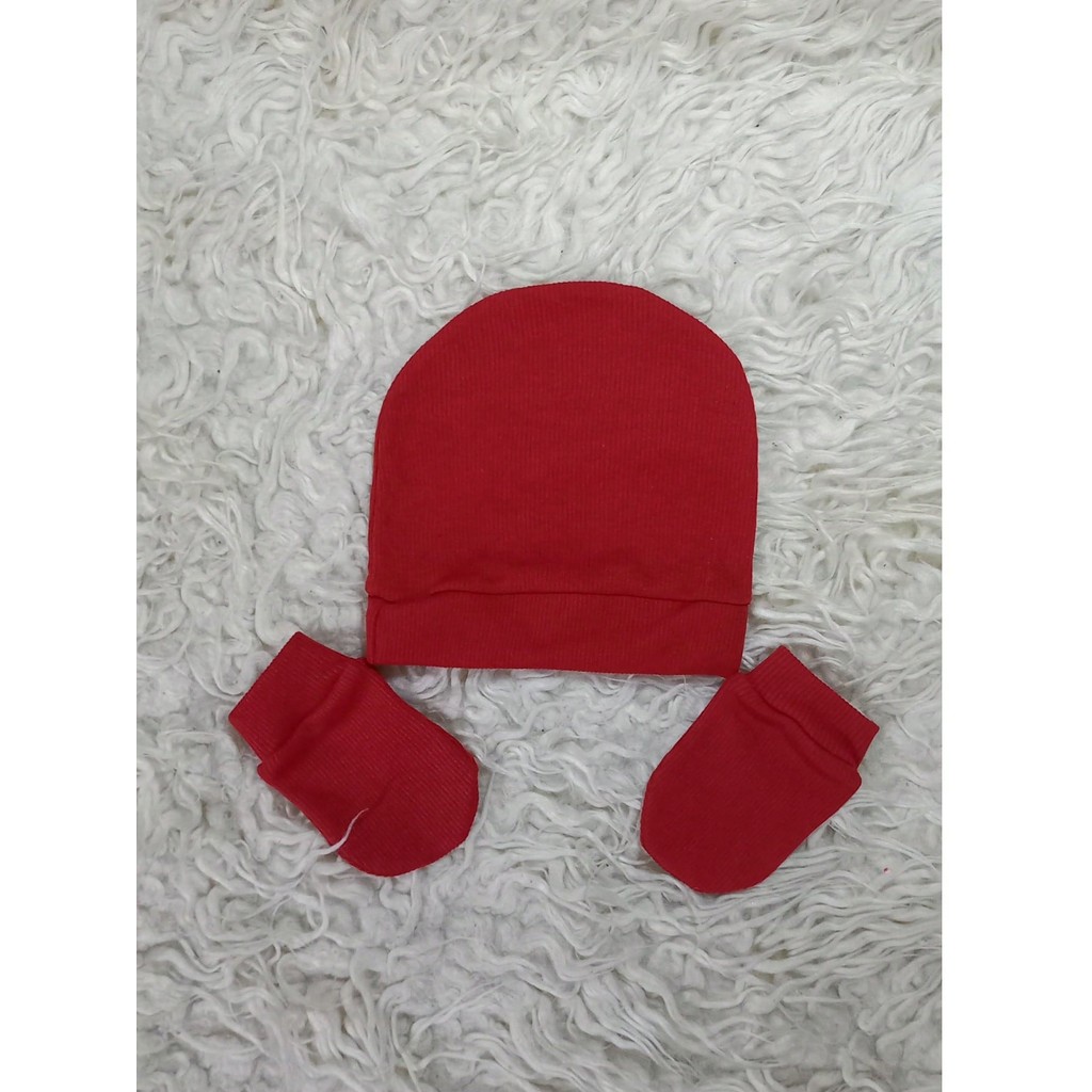 kit touca + luva 100% algodão Branco, rosa, azul bebê. Menino e Menina em Oferta na Shopee