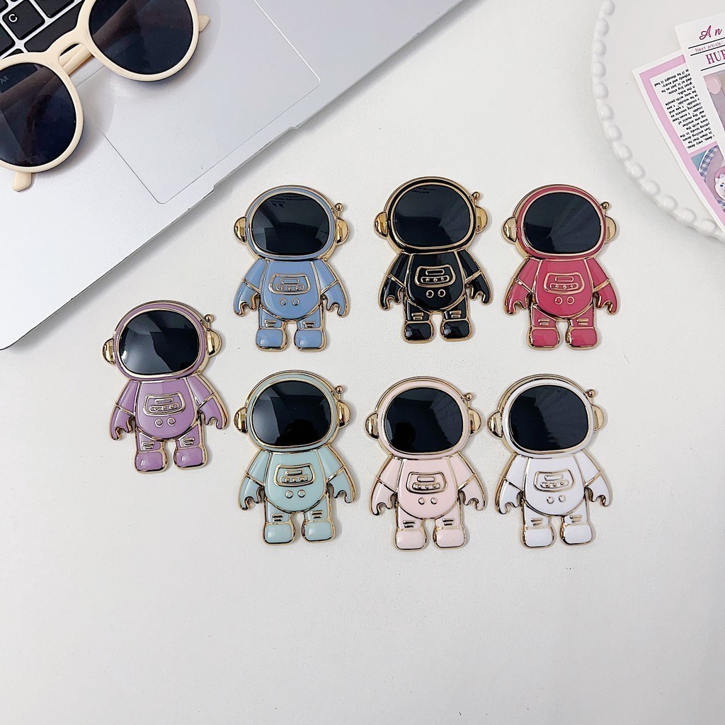 Suporte De Luxo Para Telefone De Mesa Dobrável De Astronauta Brilhante