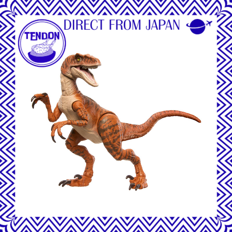 【DIRETO DO JAPÃO】Mattel Jurassic World Hammond Collection Velociraptor Tiger Kids Figure Dinosaur Toy Movable Large