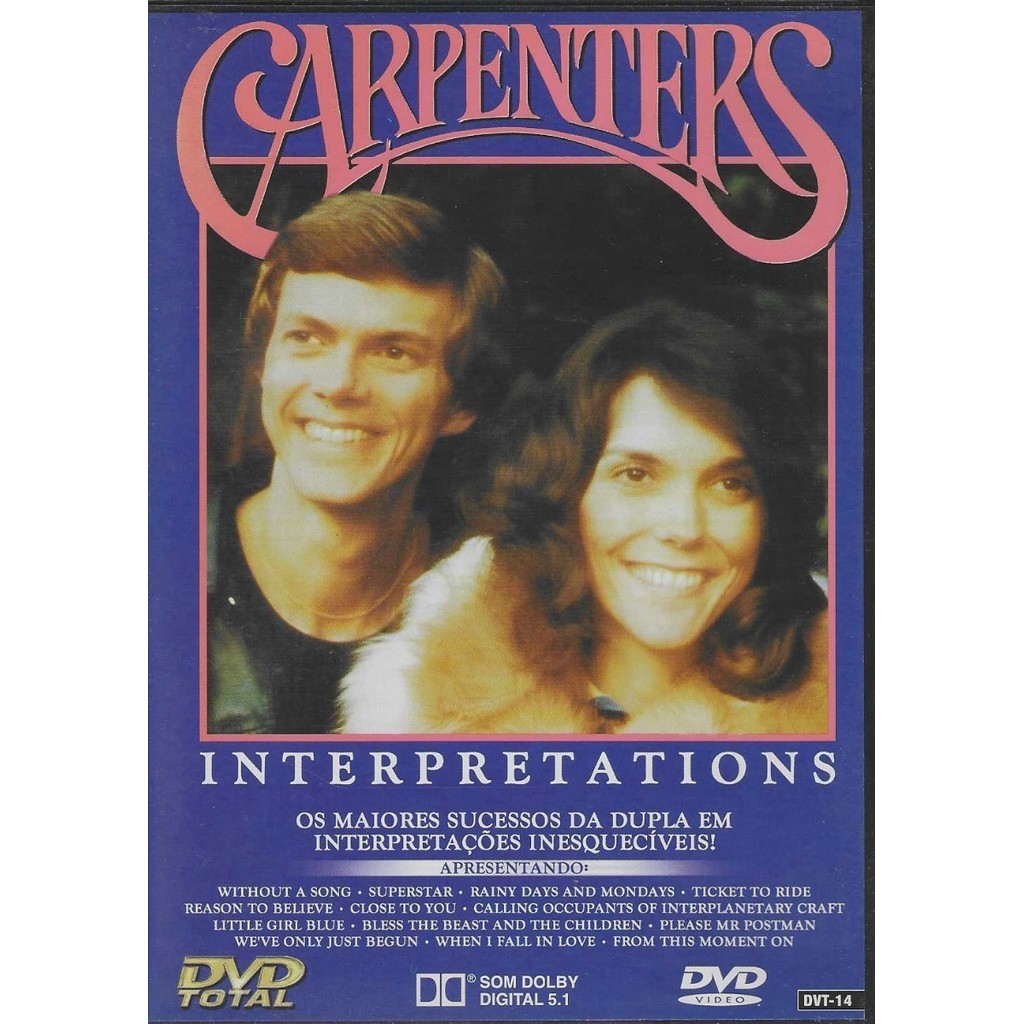 Dvd - Carpenters - Interpretations Maiores Sucessos- Lacrado