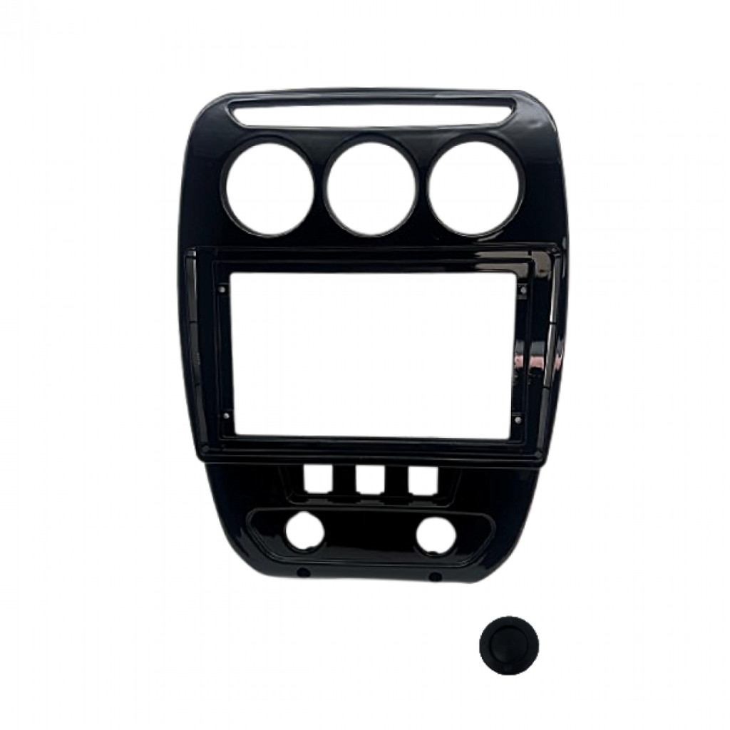 Moldura 9" Citroen C3 13/16, C3 Picasso 11/16, Aircross 11/15 (Ar digi e analó) - Black Piano - 6181