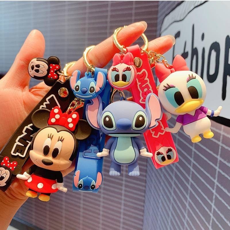 Chaveiro Com Desenho Do Anime, Stitch, Minnie, Mickey, Pato Donald, Ursinho Pooh, Para Boneca
