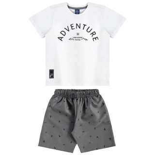 Conjunto Camiseta e Bermuda Bee Loop em Oferta na Shopee