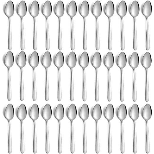 Kit C/ 30 Colher Sobremesa Talher Aço Inox Colheres De Cha em Oferta na Shopee