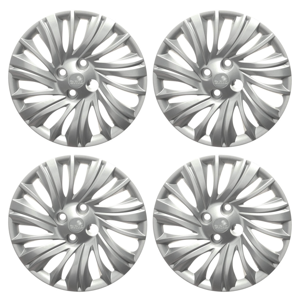 Calota Aro 14" cor Prata modelo Siena/Palio/Punto 14/16 Jogo c/ 4 Calotas Grid - 224CB-PTA-E