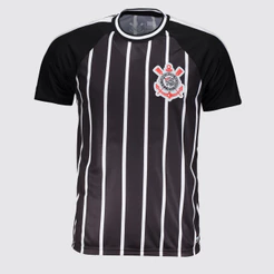 Camisa Corinthians Raglan Dry Preta