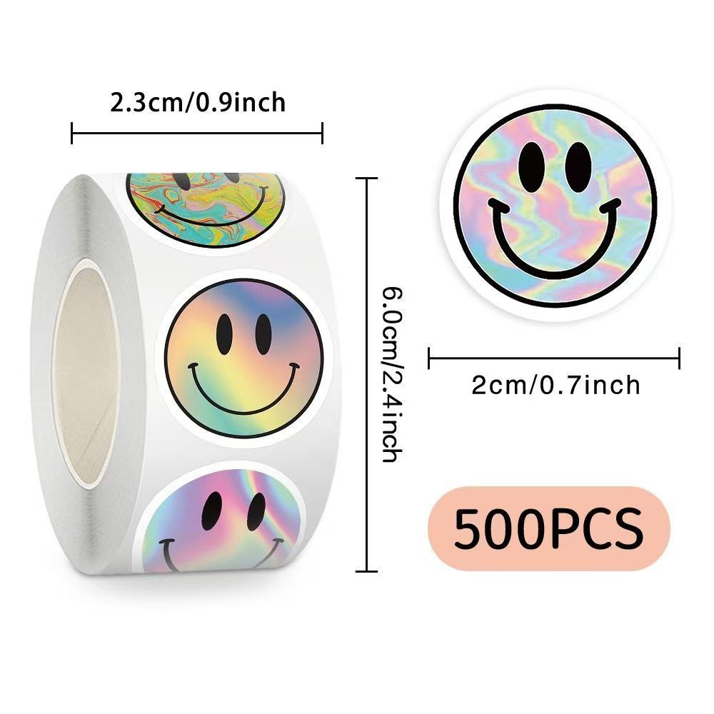 Adesivos De Rolo De Rosto Sorridente (500 Peças) – Adoráveis Tipo Para Notebooks , Laptops E Decoração Diária em Oferta na Shopee