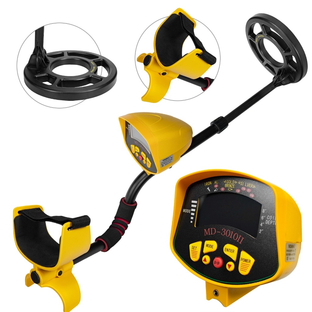 Detector de Metais MD-3010/1 Profissional - Ouro, Prata, 1.5m Profundidade, À Prova D'água