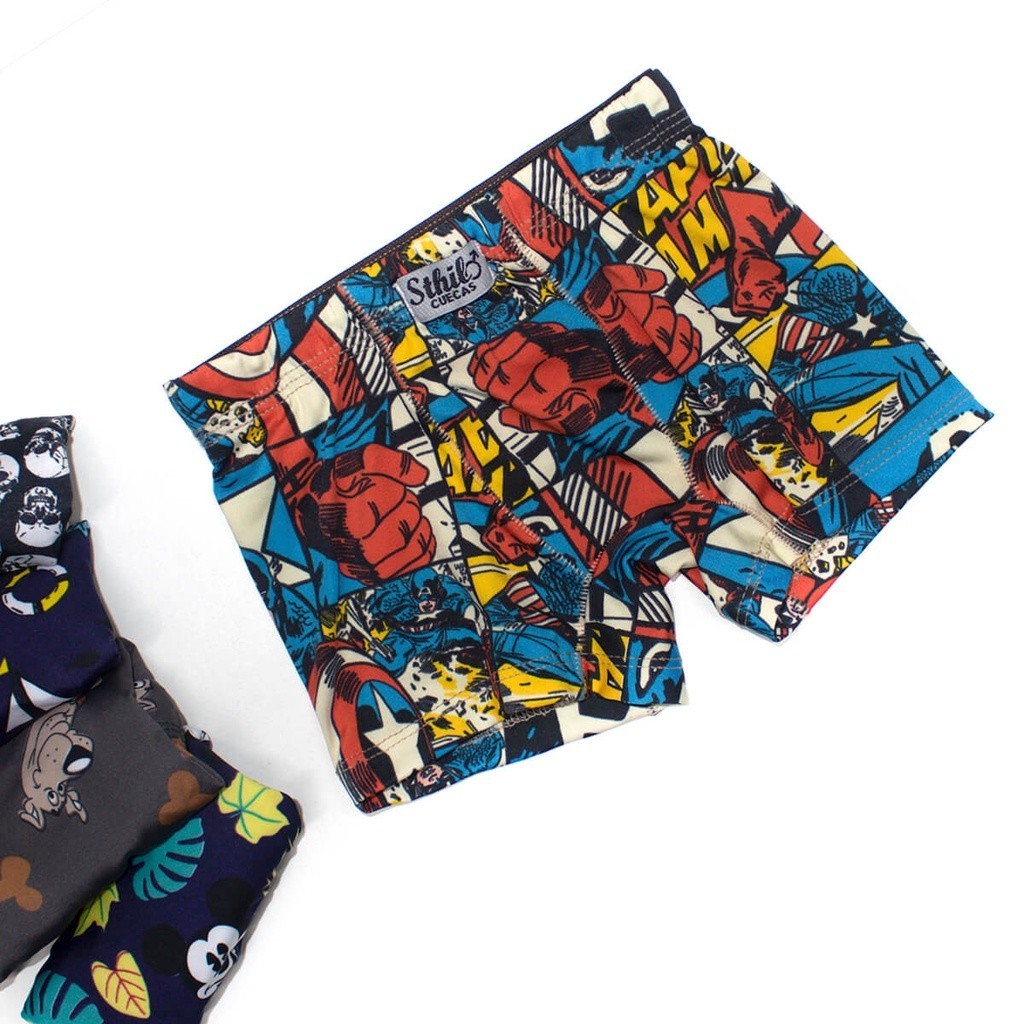 kit 10 cuecas boxer infantil menino de microfibra short moda intima criança cueca box infantil