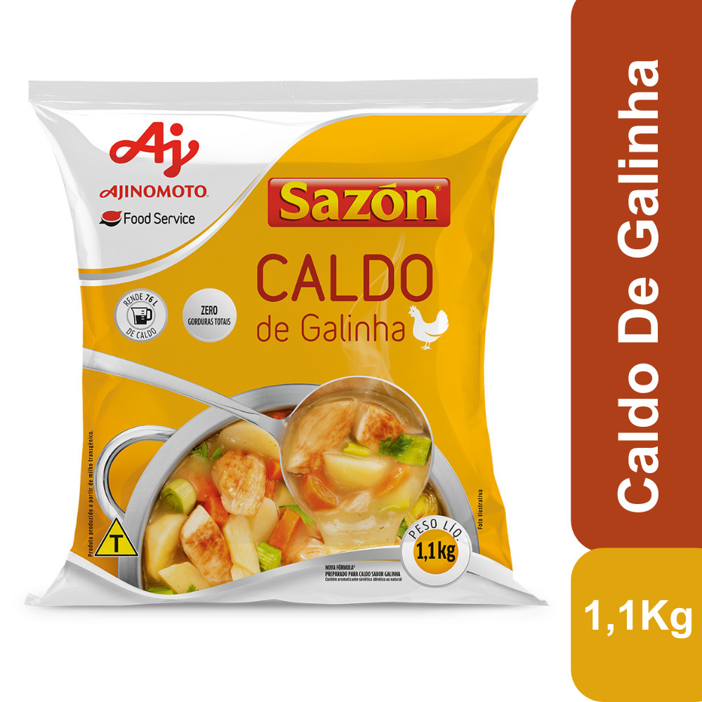 Caldo em pó SAZÓN® Sabor Galinha 1,1kg em Oferta na Shopee