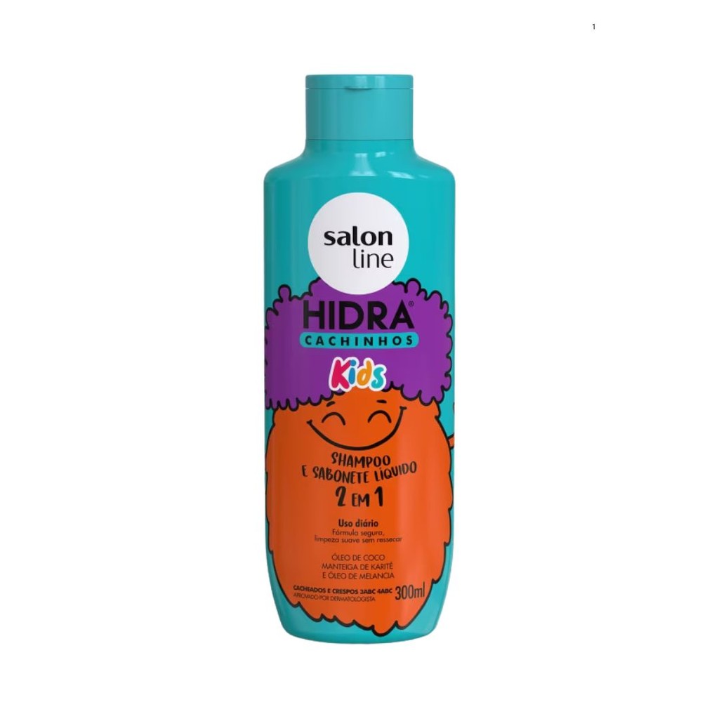 Salon Line Shampoo e Sabonete Líquido 2 em 1 Hidra Cachinhos Kids 300ml