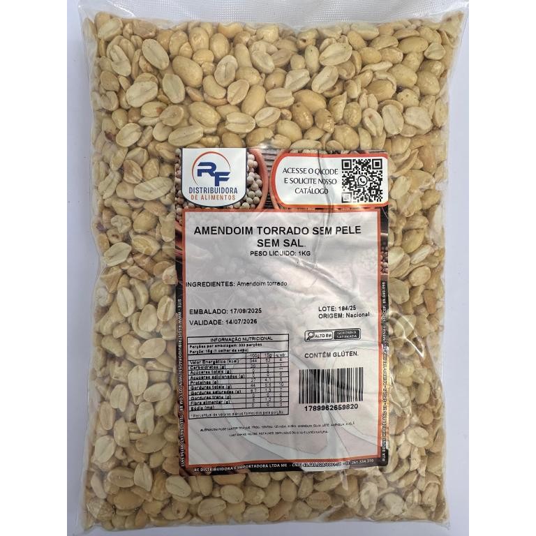 Amendoim sem Pele Torrado sem Sal - 1kg em Oferta na Shopee
