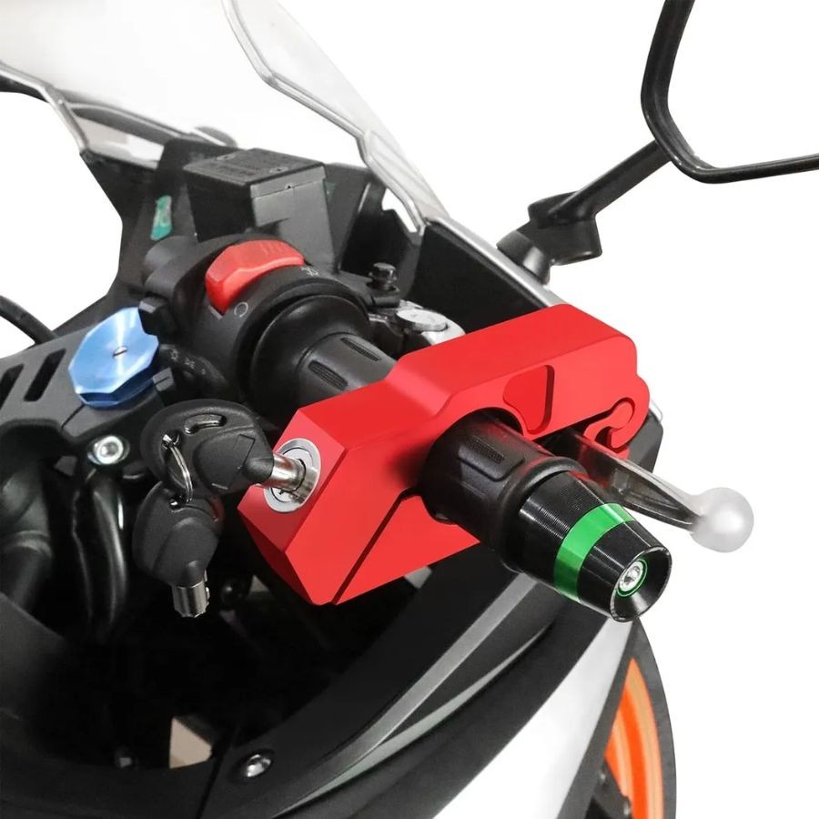 Trava Manete Anti-furto Universal Handbar Lock Para Guidão De Moto