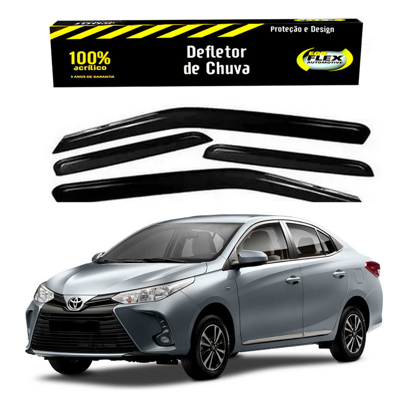 Jogo Defletor Calha Chuva Yaris Sedan 1.5 16v 2022 A 2024 em Oferta na Shopee