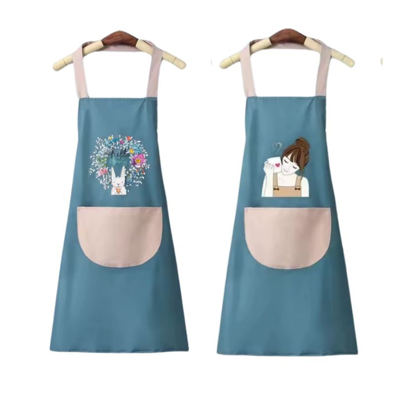 Avental De Cozinha A prova D' Água Impermeável 3 Modelos Cervo Coelho e Menina WL-2525 em Oferta na Shopee