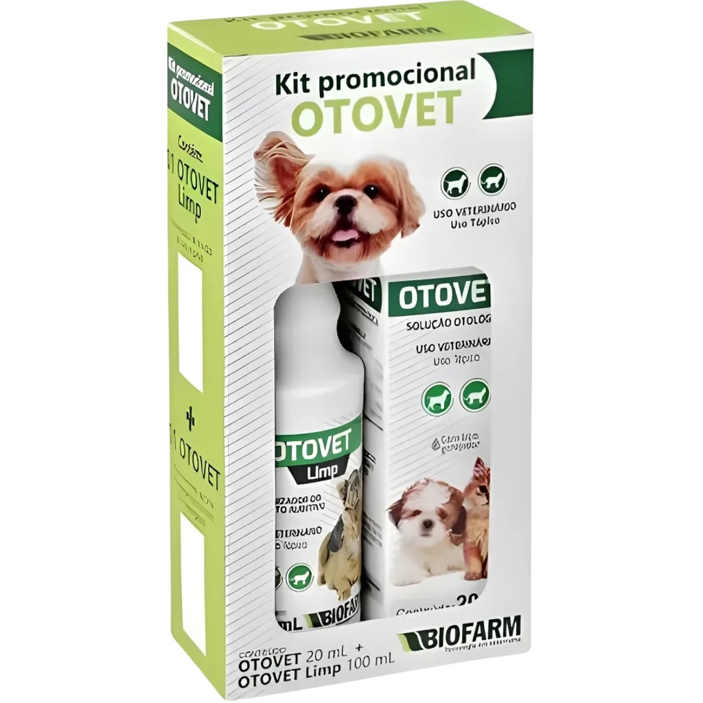 Kit Otológico Otovet - Biofarm em Oferta na Shopee