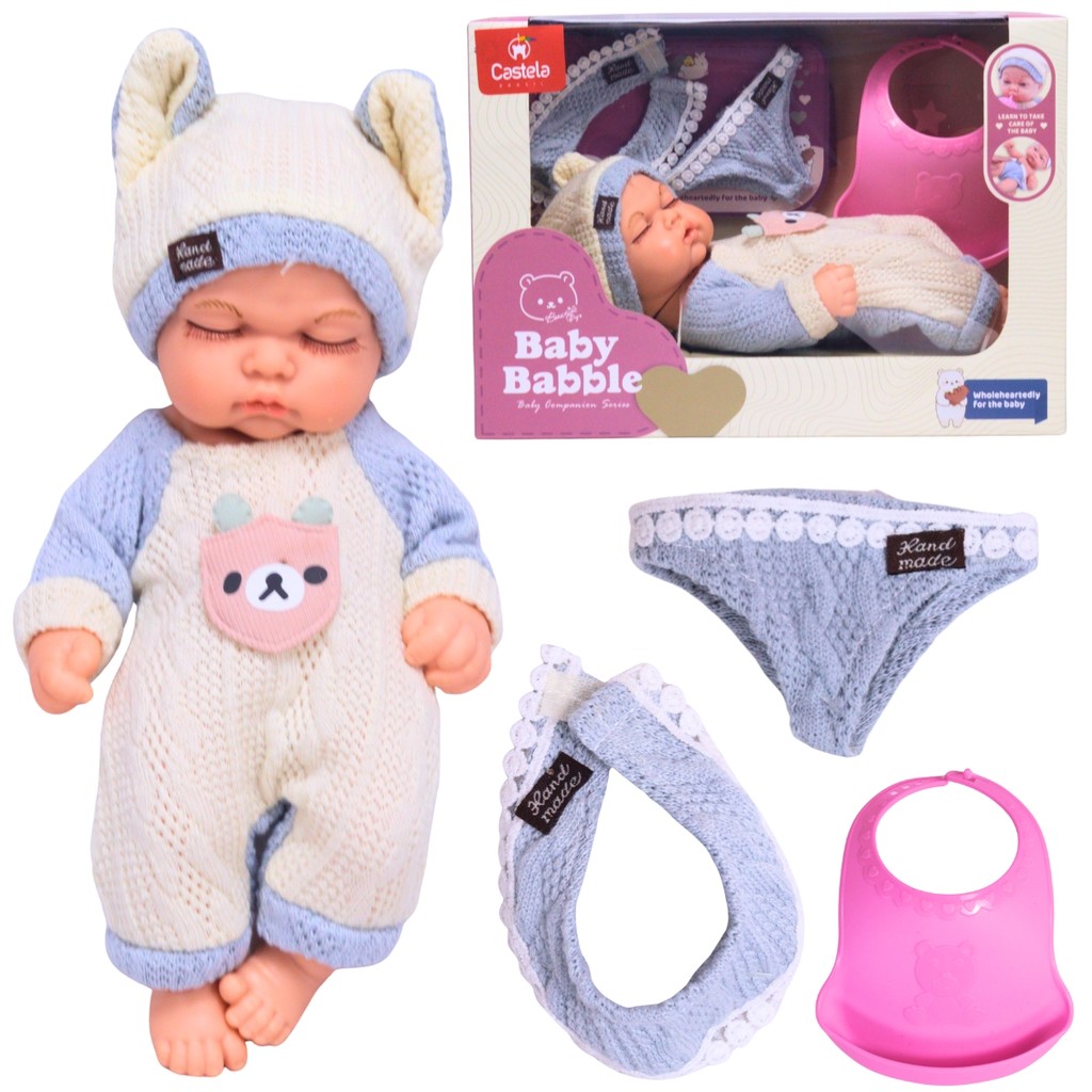 Boneca Bebe Reborn Articulado Dormindo C/ Acessórios Castela em Oferta na Shopee