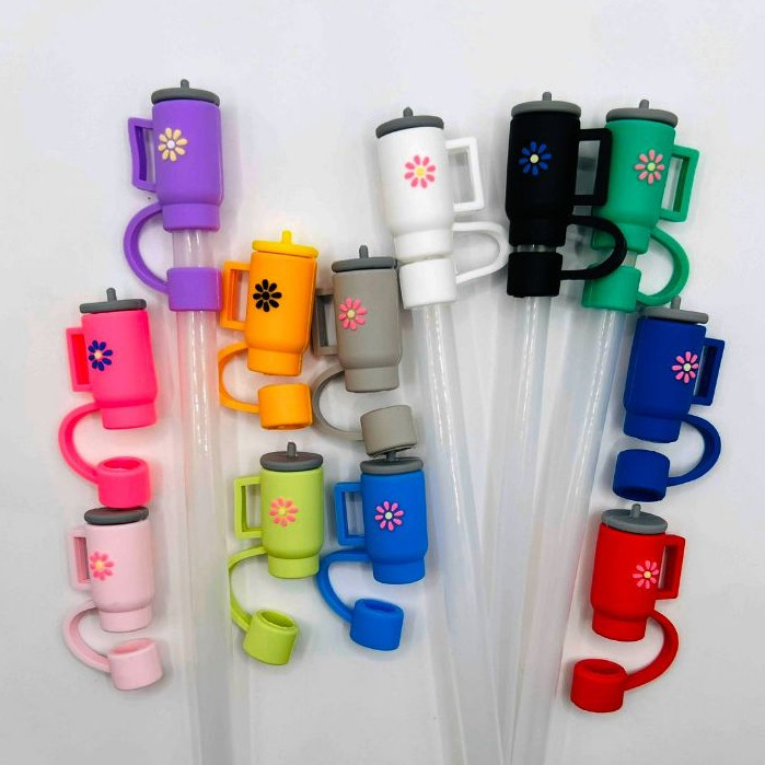 Kit Com 2 Tampas  Aleatórias  Para Canudo Copo Garrafa em Oferta na Shopee