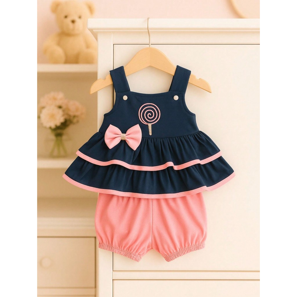 Conjunto de Bebê Batinha + Shorts Luíza em Oferta na Shopee