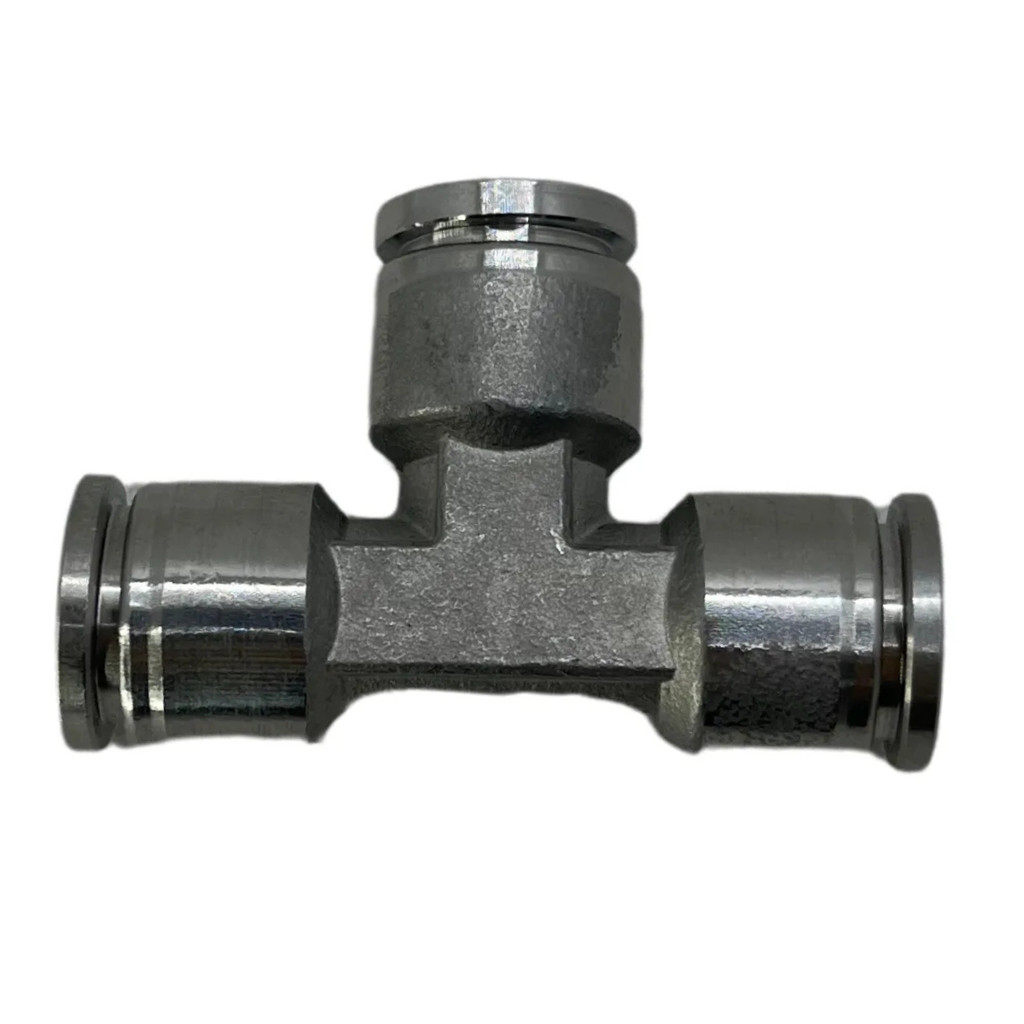 Conexão pneumática união em t aço inox tubo 10mm engate