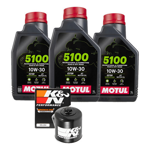 Kit Troca De Óleo Motul 5100 Filtro K&n Honda Cb500 2013+