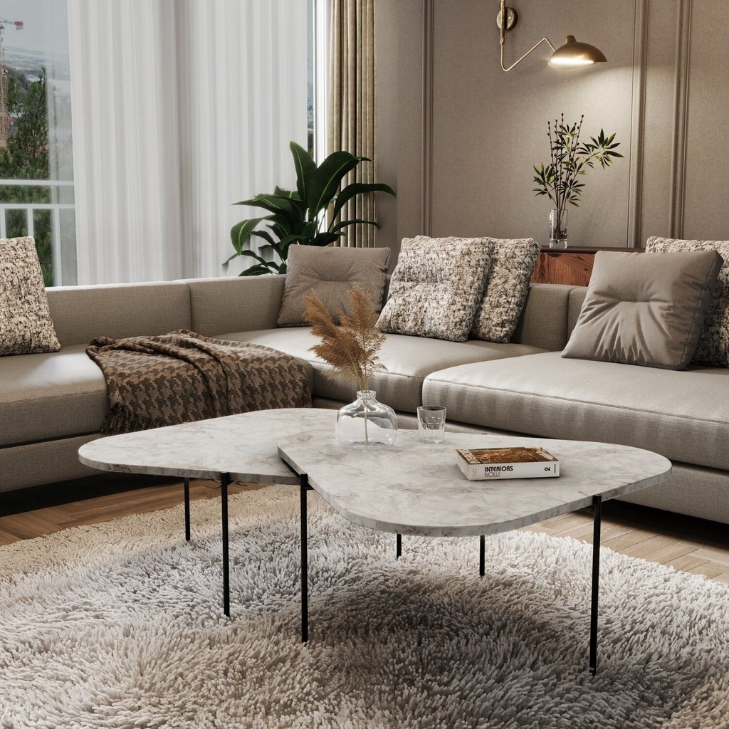 Mesa de Centro Palheta 100% MDF 130x  65x 30  Atenna