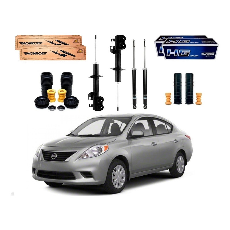 Kit Amortecedor Dianteiro Traseiro Versa 1.6 2012 A 2014