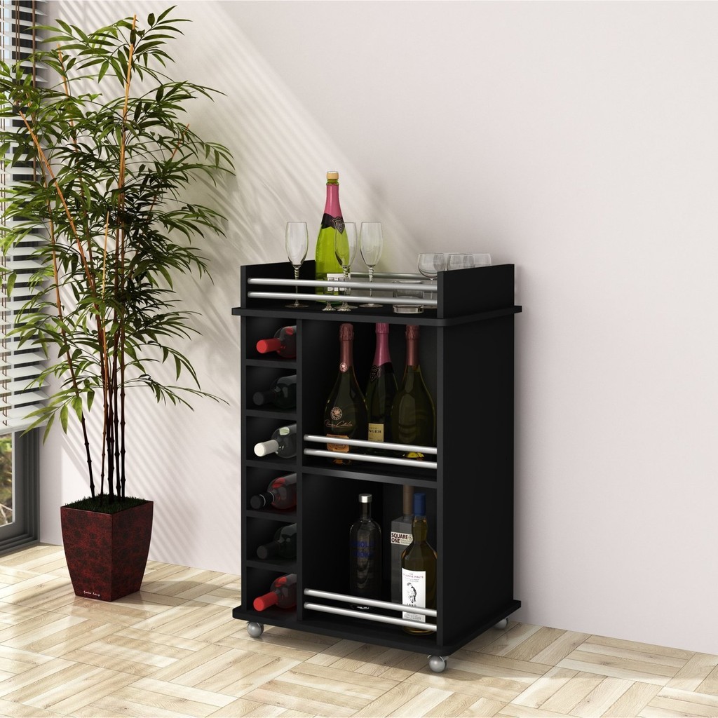 Adega Bar para 6 Garrafas 3 Prateleiras Ibiza em Oferta na Shopee