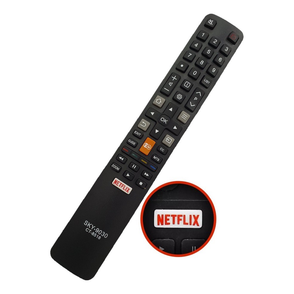 Controle Remoto Compatível Para Smart Tv Semp Toshiba Ct- 8518 32l2800 U7800 8518