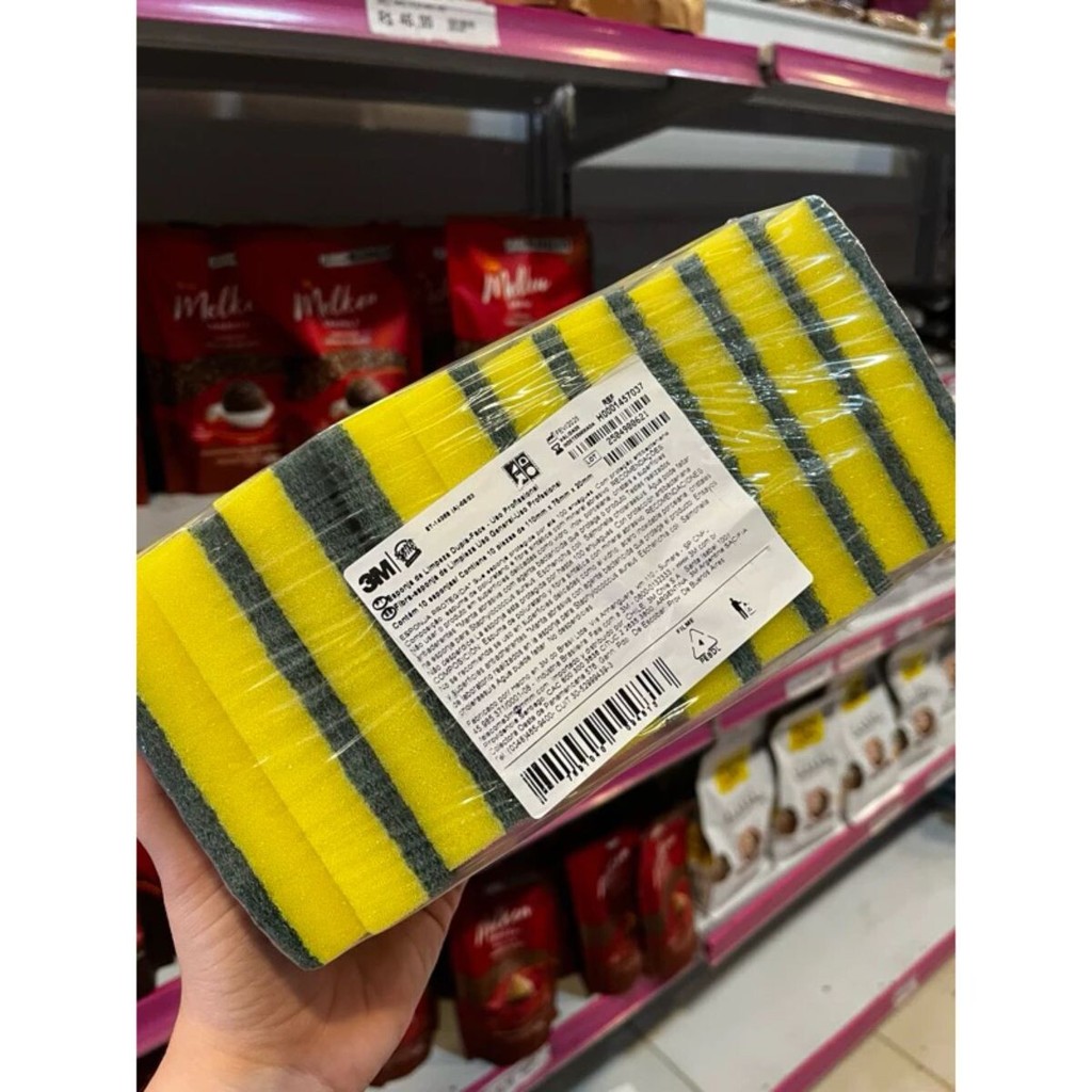 Pacote Com 10 Esponja Multiuso Tinindo 3m - Lava Louças - Limpeza Eficiente