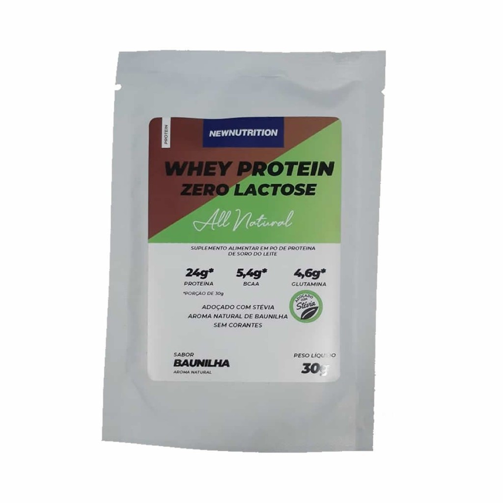 Whey Protein Zero Lactose - 1 Sachê 30g Baunilha - NewNutrition em Oferta na Shopee
