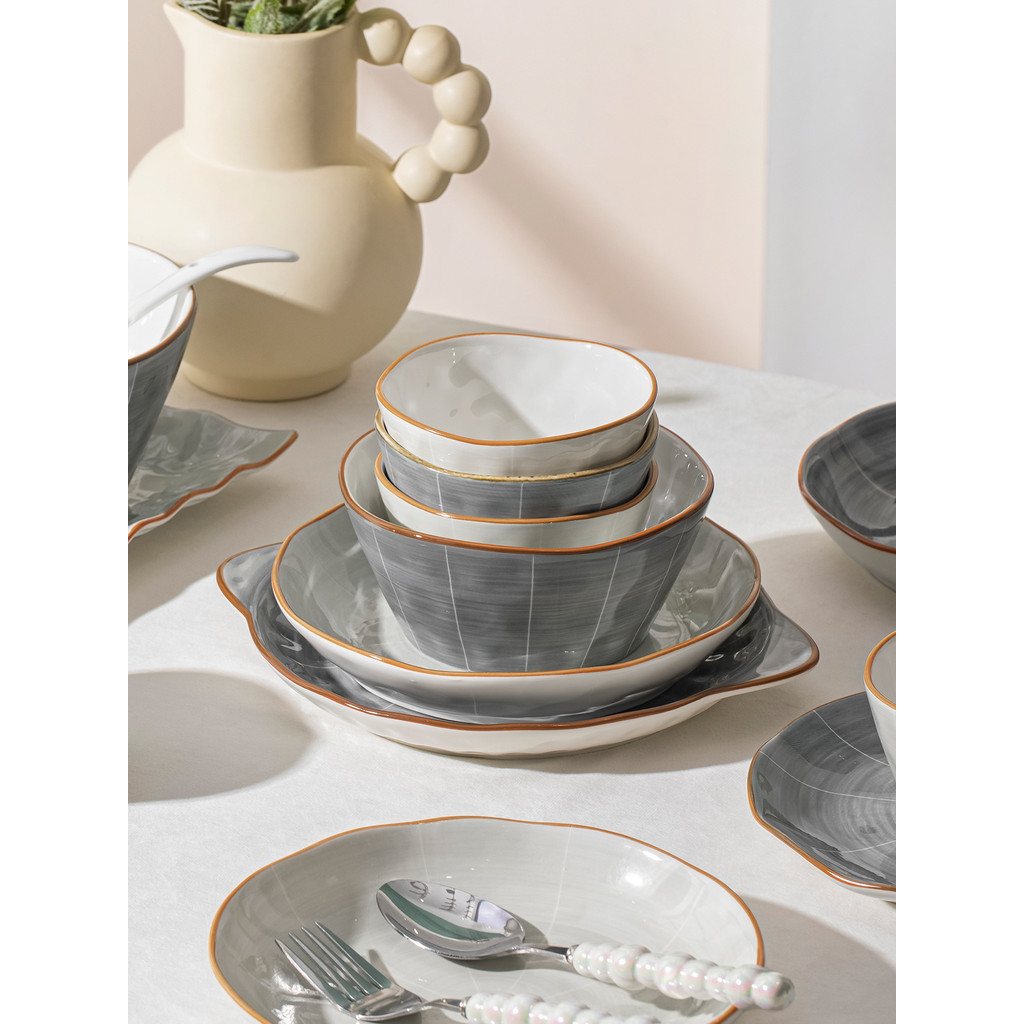 2026 Novo Estilo Talheres Estilo Japonês Underglaze Cor Talheres Pauzinhos Prato Talheres Tigela de Arroz Doméstica Tige