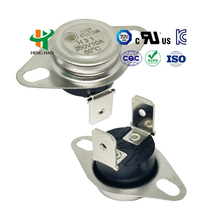 Termostato de cobertura de aço inoxidável KSD301, interruptor de controle de temperatura de aço inoxidável KSD301, H31 T