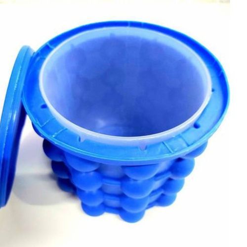 Balde Gelo Silicone Termico Retratil Dobrável Portatil Conserva Bebidas Forma Gelo