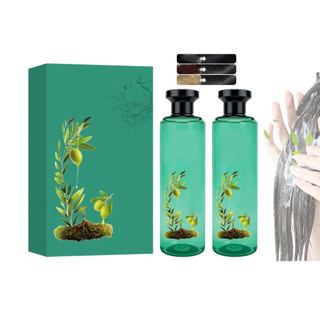 Óleo Essencial Botânico de Longa Duração, Fórmula Suave de Longa Duração, Conjunto de Coloração Capilar à Base de Planta