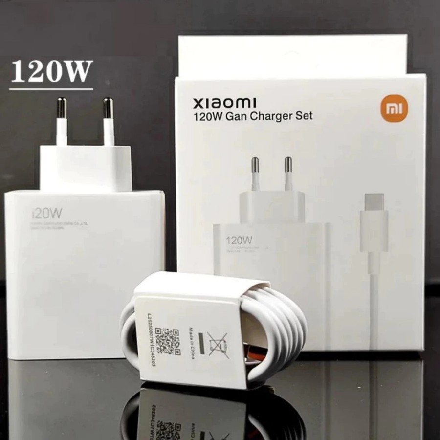 [ORIGINAL] Carregador Xiaomi 120W Completo Turbo Cabo USB + TIPO C