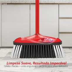 Vassoura Uso Interno e Externo Vassoura Multiuso Vassoura Cerdas Firmes Cruzadas Com Cabo Condor