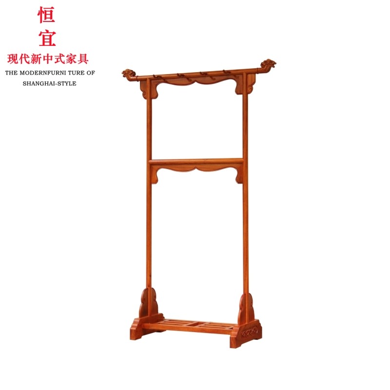 Novo estilo chinês grande fruta vermelho sândalo cabide Rack móveis de madeira maciça novo estilo chinês mogno birmanês
