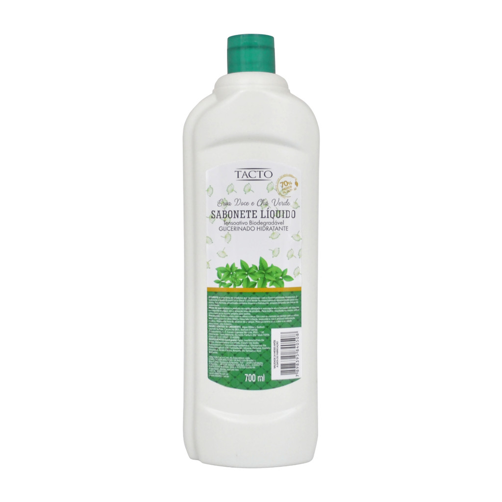 Sabonete Líquido Erva Doce e Chá Verde Tacto com Extratos Naturais Frescor Diário 700ml