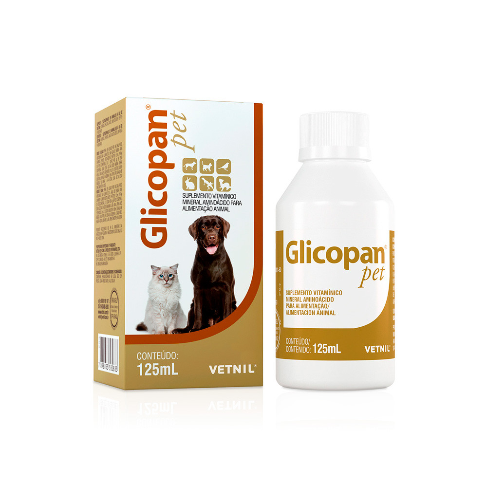 Glicopan Pet Suplemento Vitamínico Mineral - Vetnil - 125ml