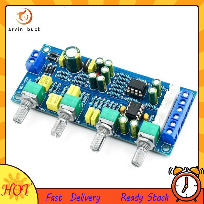 Fonte De Alimentação Única HIFI NE5532 Placa Pré-Amplificador Volume Tom EQ De Controle Kit Eletrônico