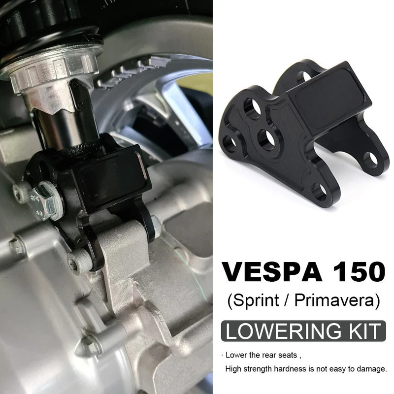 Novos Acessórios Da Motocicleta Kit De Rebaixamento Traseiro CNC Alumínio Para VESPA SPRINT PRIMAVERA150 LX LXV S 150 20